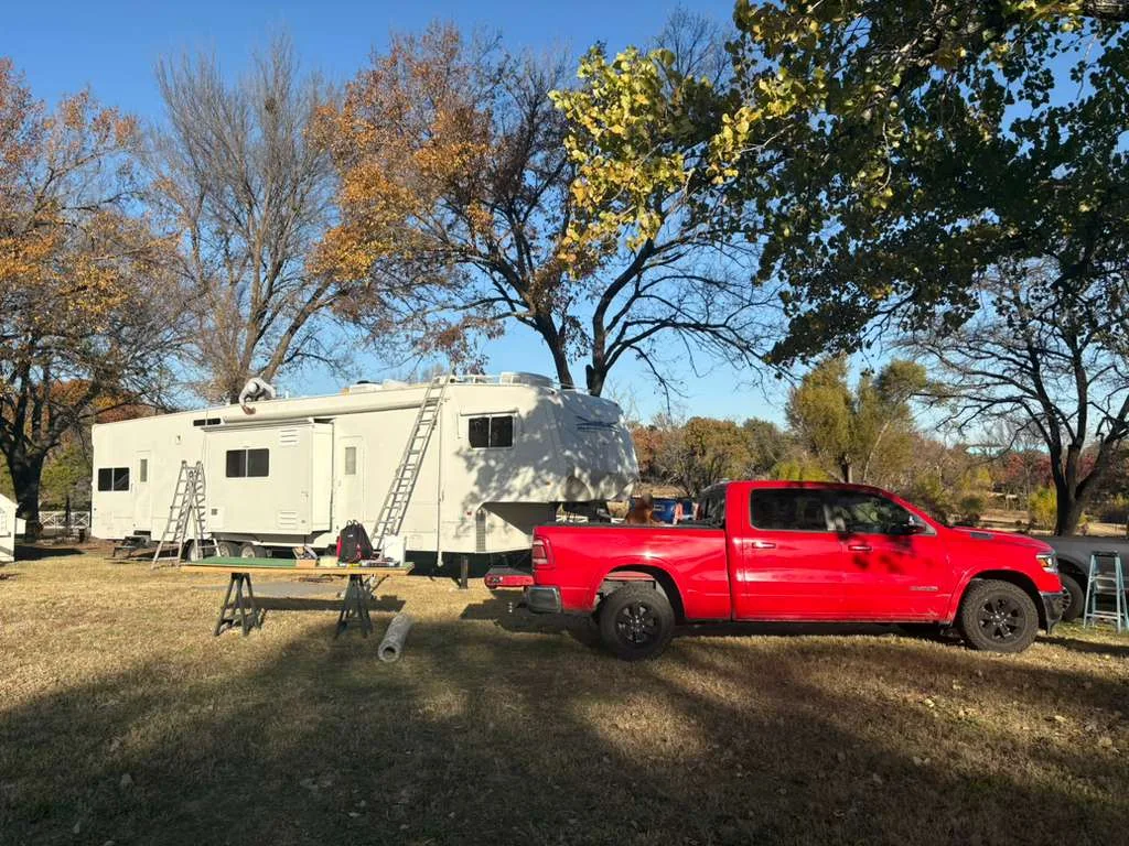 RV repair tech at Space Coast campsite